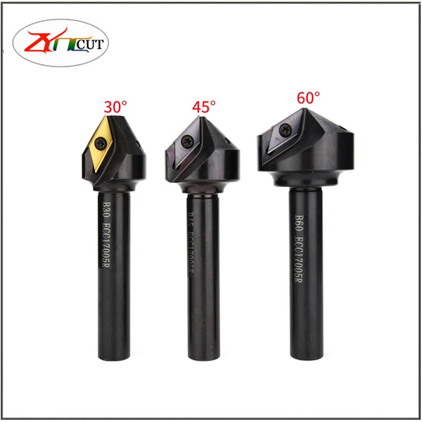 30 45 60 degree ECC17005R C12 chamfering tool holder high quality CNC milling cutter suitable for XECT170404 pin milling inserts