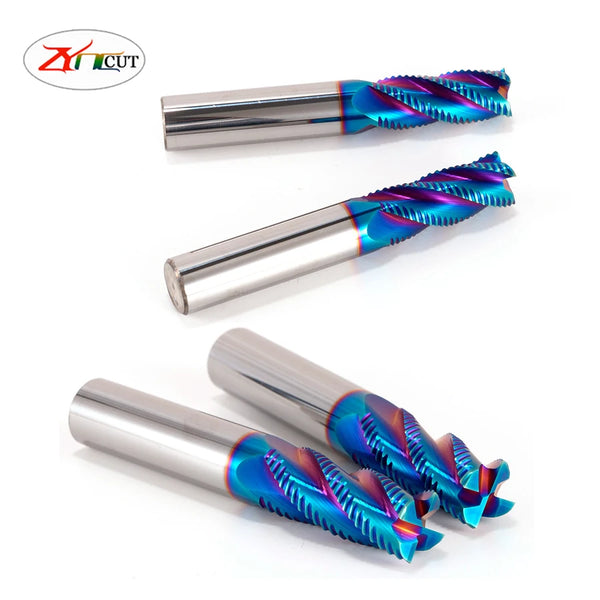 4/6/8/10/12mm HRC65  Dense-toothed rough milling cutter with high hardness for tungsten steel alloy coating Rough corn cutter