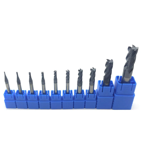 4 Flute HRC50 milling cutter 1 1.5 2 2.5 3 4 5 6 8 10 12mm  Carbide endmill  Tungsten Steel cnc End Milling cutter machine tools