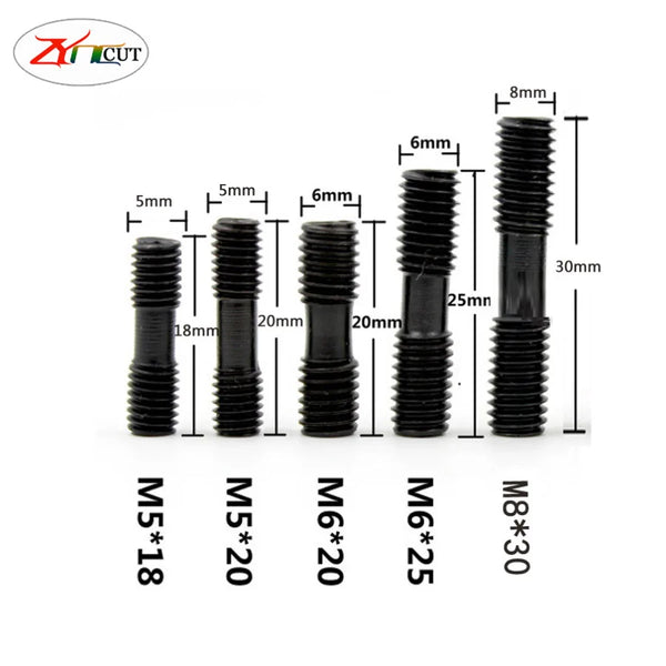 10Pcs M5x20 M6x20 M6x25 M8x30 M10.0x30 High hardness Double head CNC screw,Turning cutter bar Blade locking Plum blossom