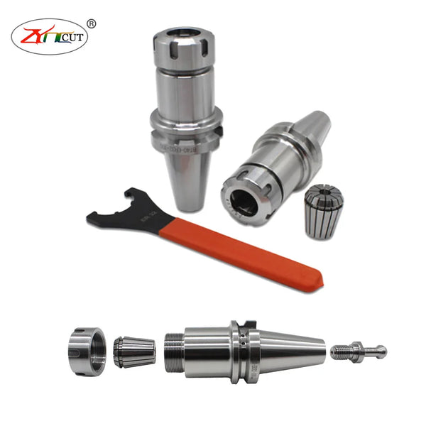 1PCS BT30 BT40-ER16 ER20 ER25 ER32 Collet Chuck holder CNC Machining Center Keyway High Speed Elastic Clamping Tool Handle