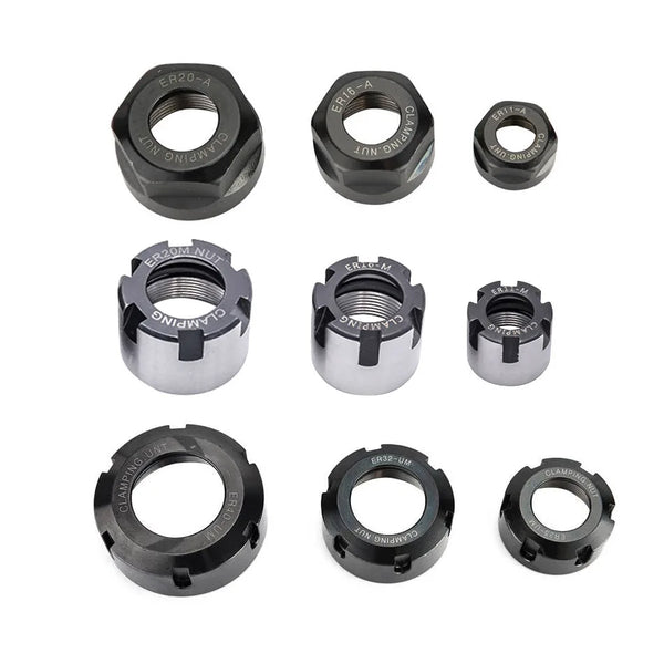 1pcs ER nut A M UM  ER8 ER11 ER16 ER20 ER25 ER32 ER40 International Standard Nut ,High quality Hexagon nut internal and external