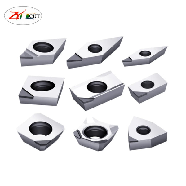 2PCS PCD CBN Insert Processing of High Hardness Quick Fire Steel TNMG160404 WNMG080404 CNMG1204 VBMT160408 DNMG150408 DCGT070204