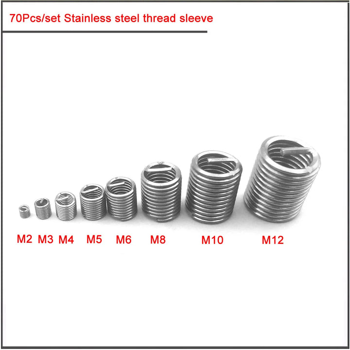 M4 Thread Posts 70PCS set M2 M3 M4 M5 M6 M8 304 Stainlessy Steel Thread Inserts Helica ...