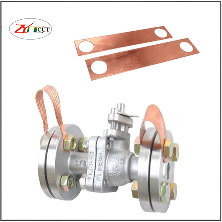 Earething Flange Flange anti-static jumper pure copper sheet flange valve soft connecti ...