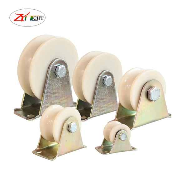 V-type nylon track wheel U-type groove wheel H-type sliding door pulley angle iron pulley sliding door plastic wheel guide wheel